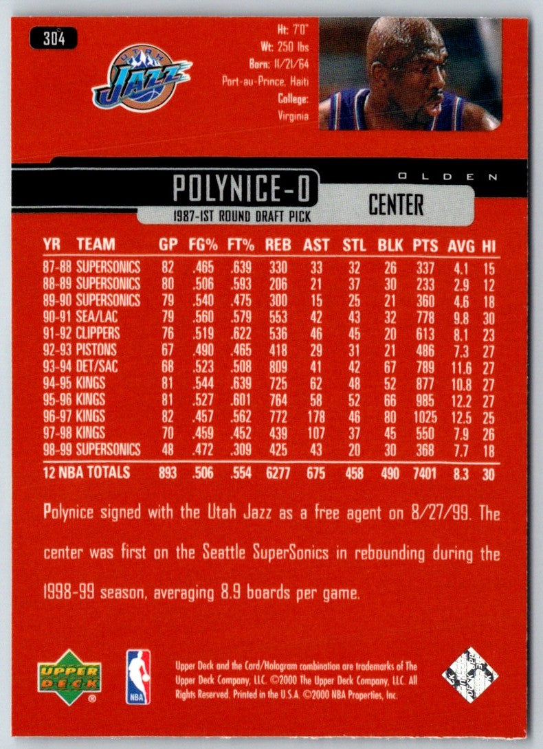 1999 Upper Deck Olden Polynice