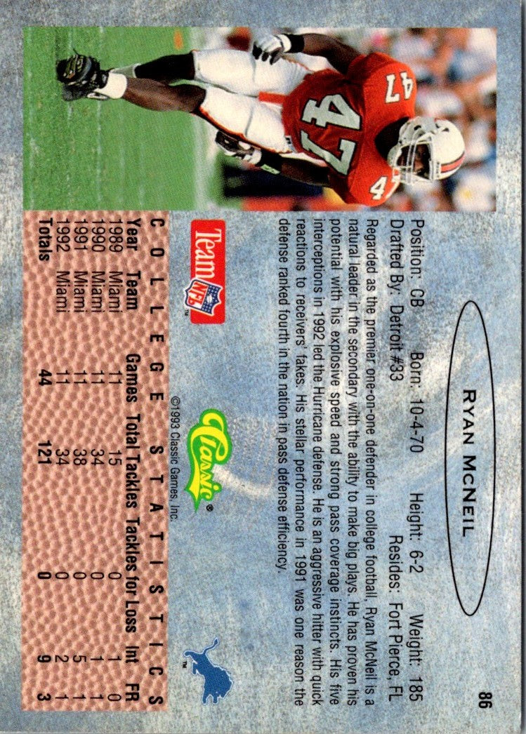 1993 Classic Ryan McNeil