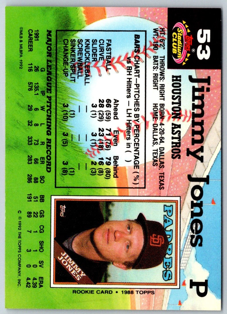 1992 Stadium Club Jimmy Jones