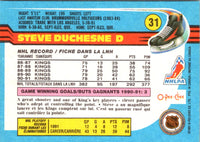 1991 O-Pee-Chee Steve Duchesne #31