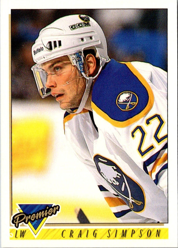 1993 O-Pee-Chee Premier Craig Simpson #333