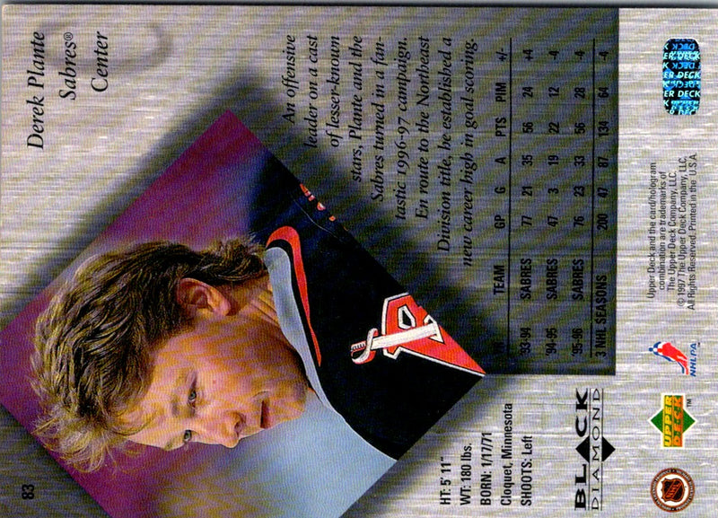 1996 Upper Deck Black Diamond Derek Plante