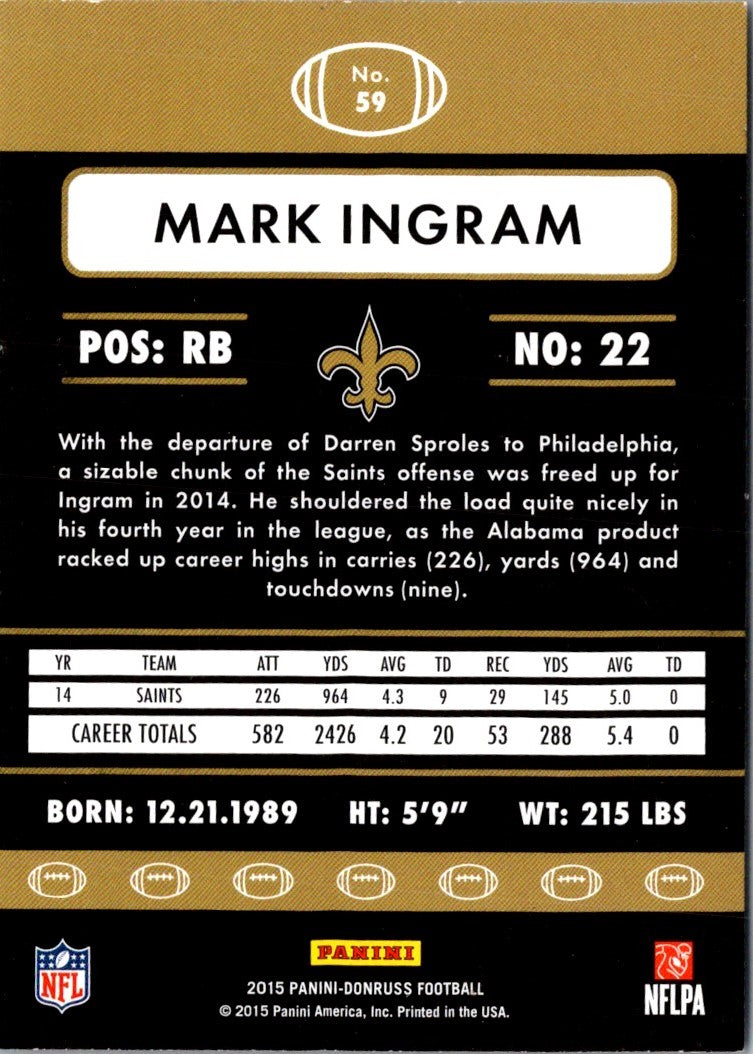 2015 Donruss Mark Ingram