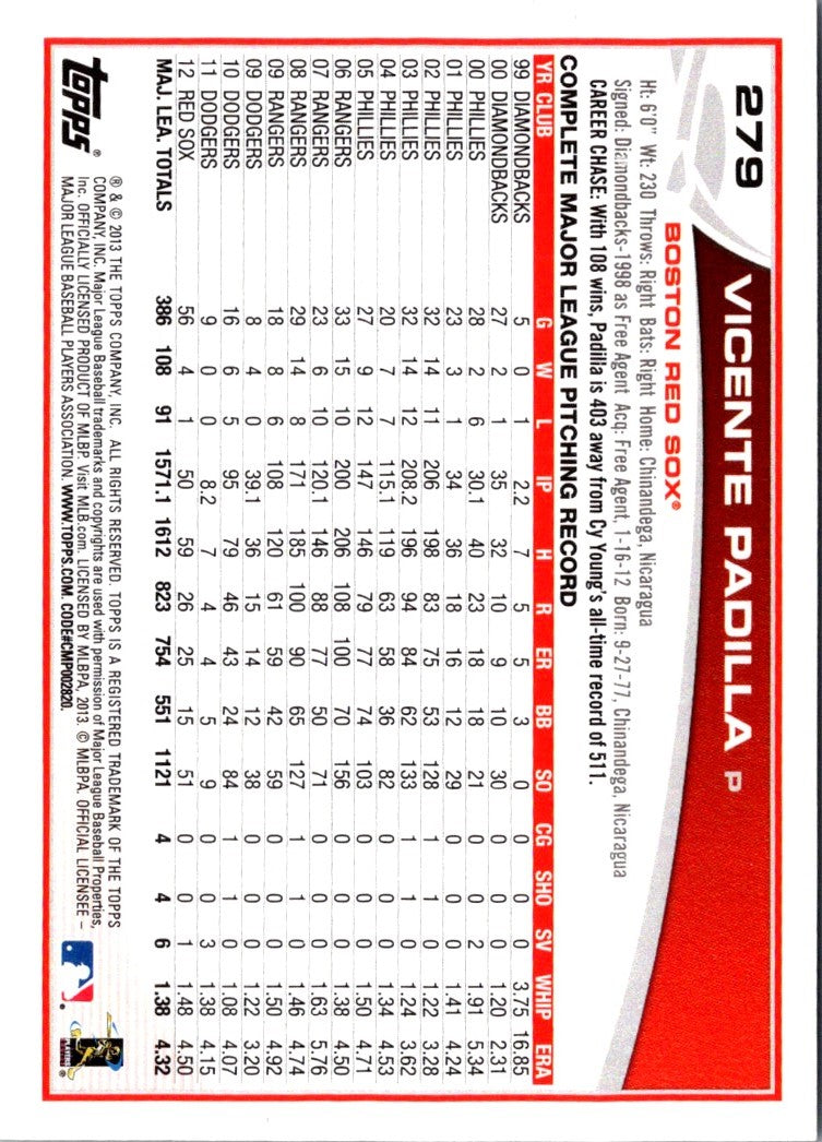 2013 Topps Vicente Padilla