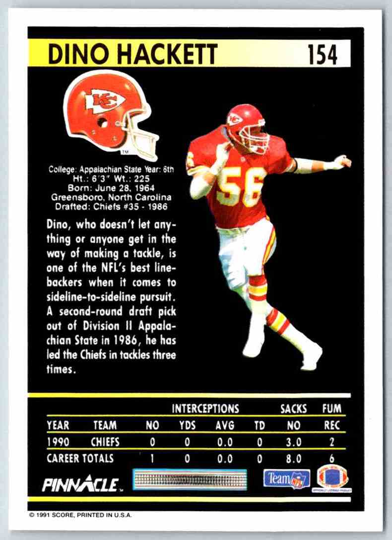 1991 Pinnacle Dino Hackett