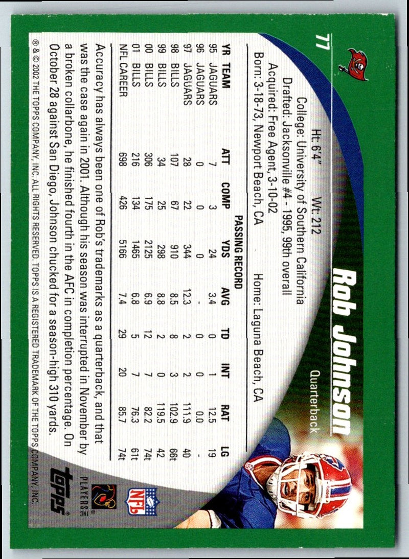 2002 Topps Rob Johnson