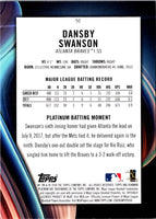 2018 Bowman Platinum Dansby Swanson #90