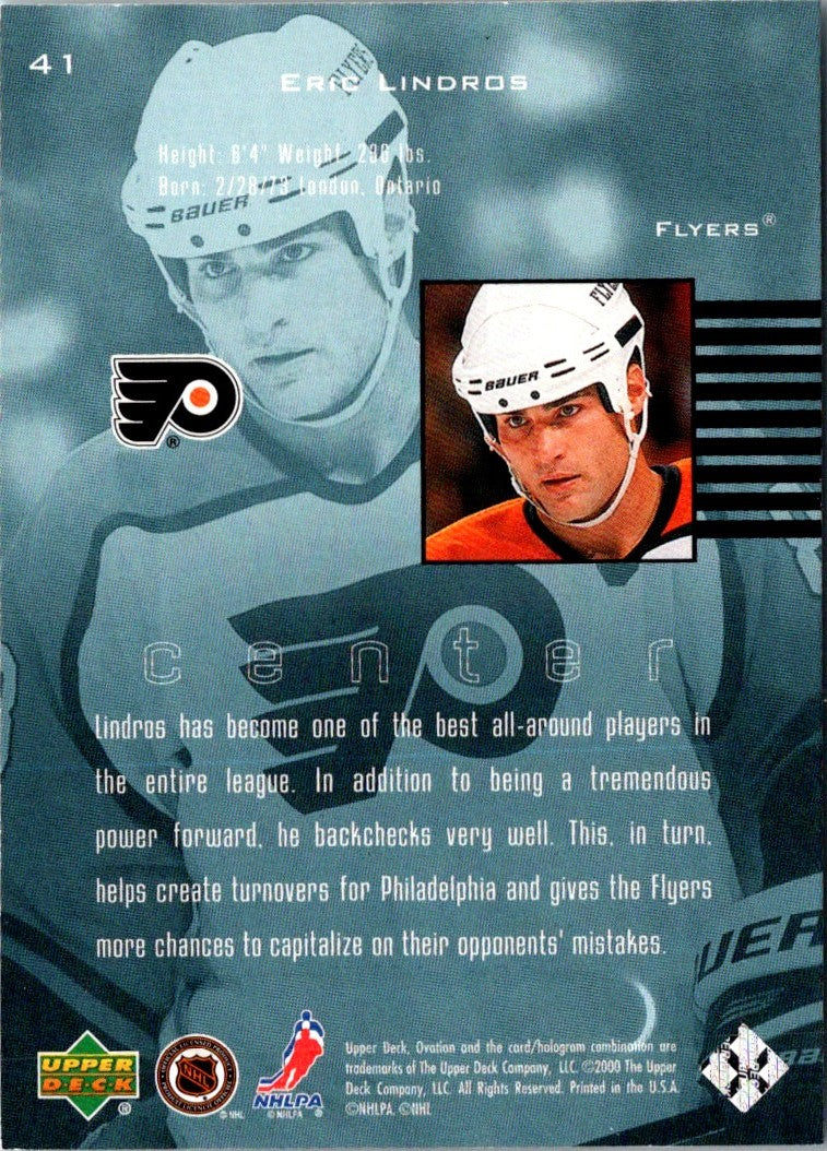 1999 Upper Deck Ovation Eric Lindros