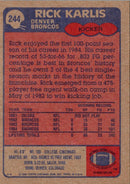 1985 Topps Rich Karlis