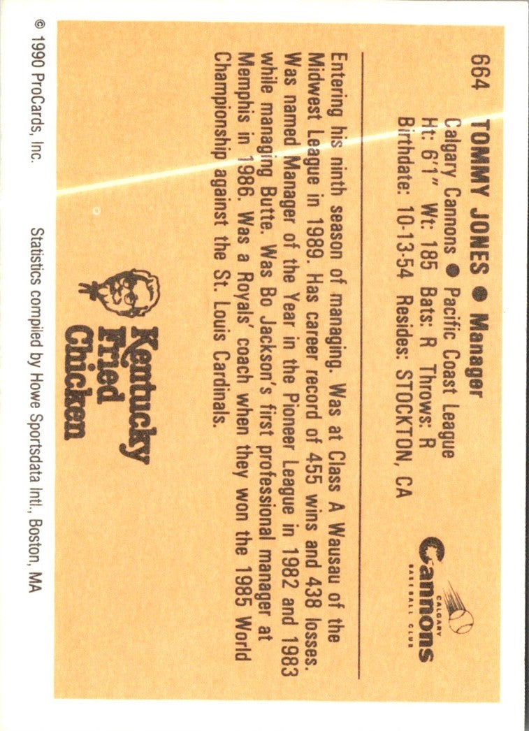1990 ProCards Tommy Jones