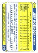 1987 Topps Traded Jeff Robinson