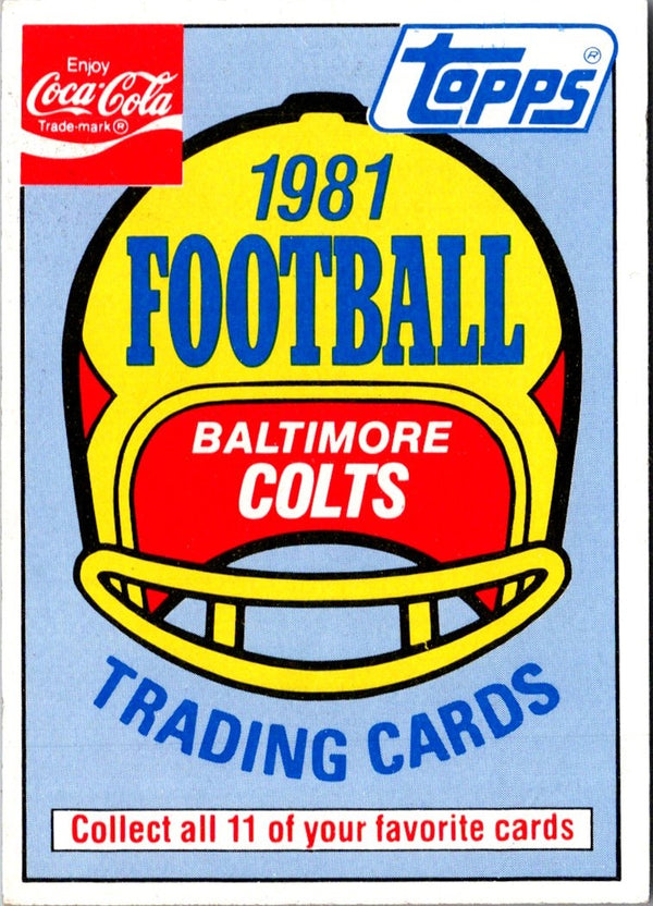 1981 Topps Coca-Cola Houston Oilers Houston Oilers Header #NNO