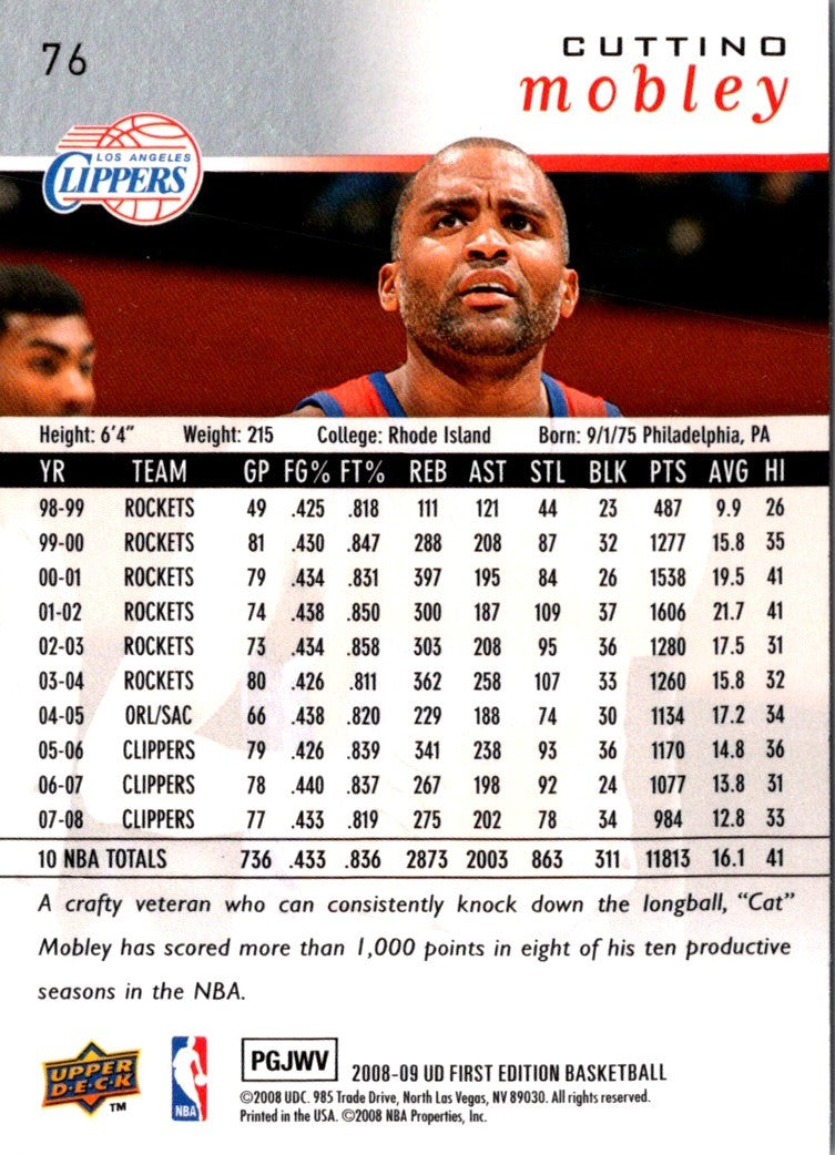 2008 Upper Deck Cuttino Mobley