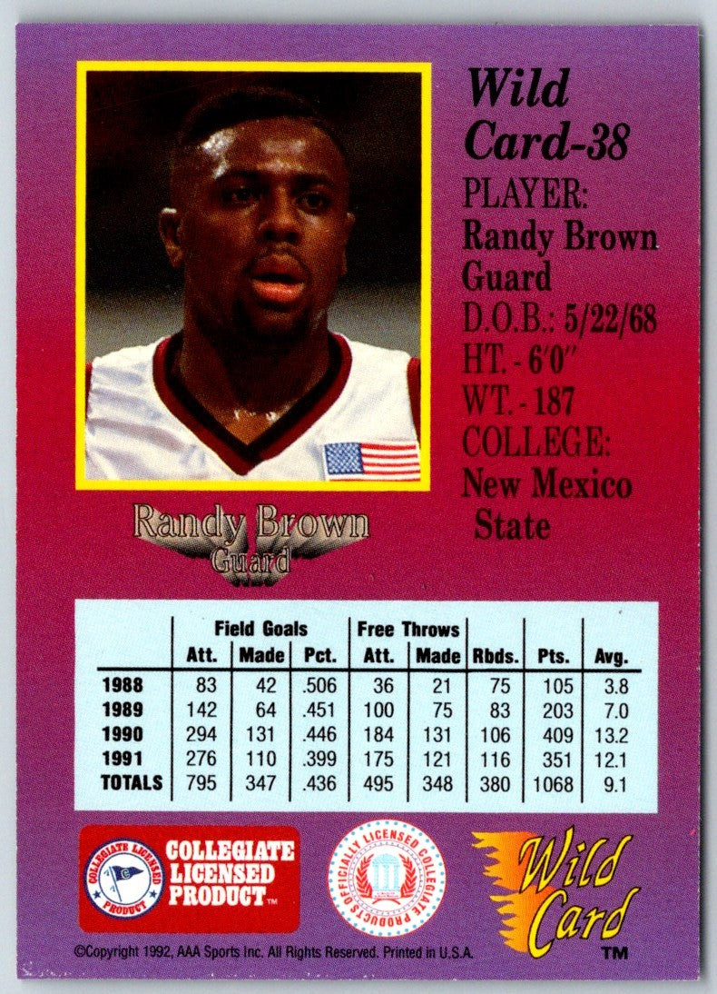 1991 Wild Card Randy Brown