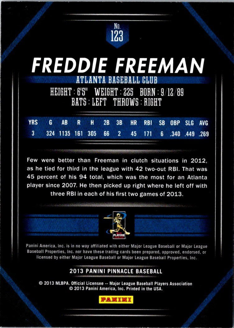 2013 Pinnacle Freddie Freeman