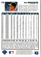1995 Collector's Choice SE Lou Whitaker #218