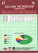2003 Fleer Tradition Julian Peterson