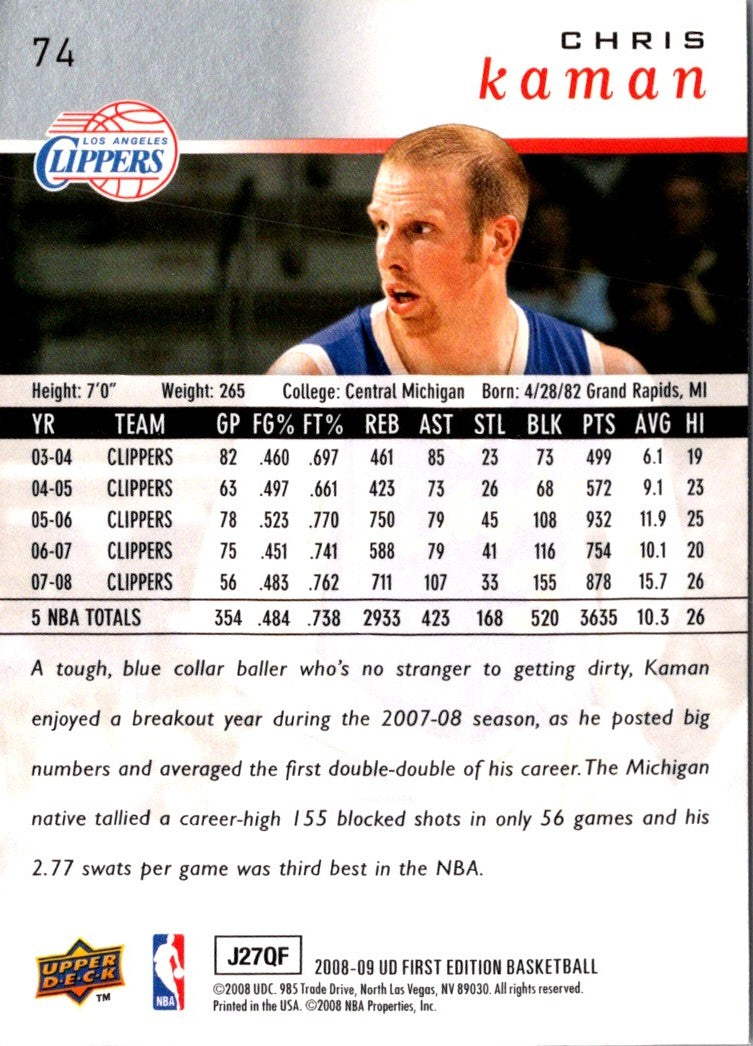 2008 Upper Deck Chris Kaman