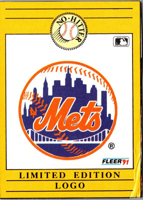 1991 Fleer Box Cards New York Mets Logo #NNO