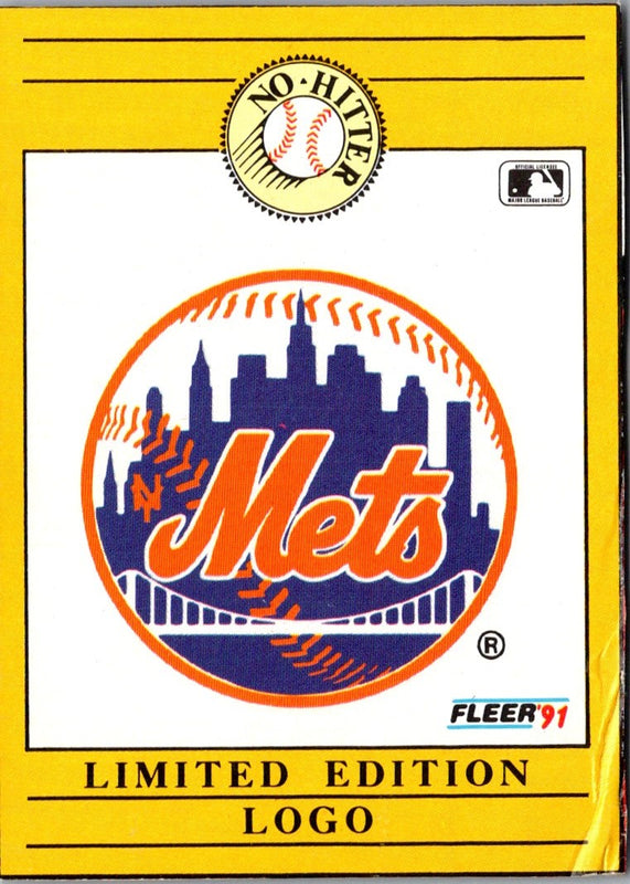 1991 Fleer Box Cards New York Mets Logo #NNO