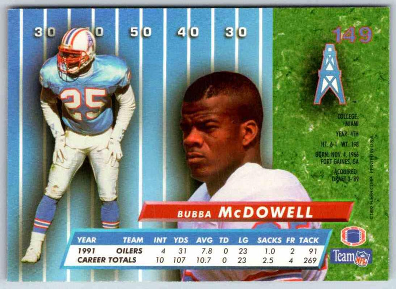 1991 Fleer Ultra Bubba McDowell