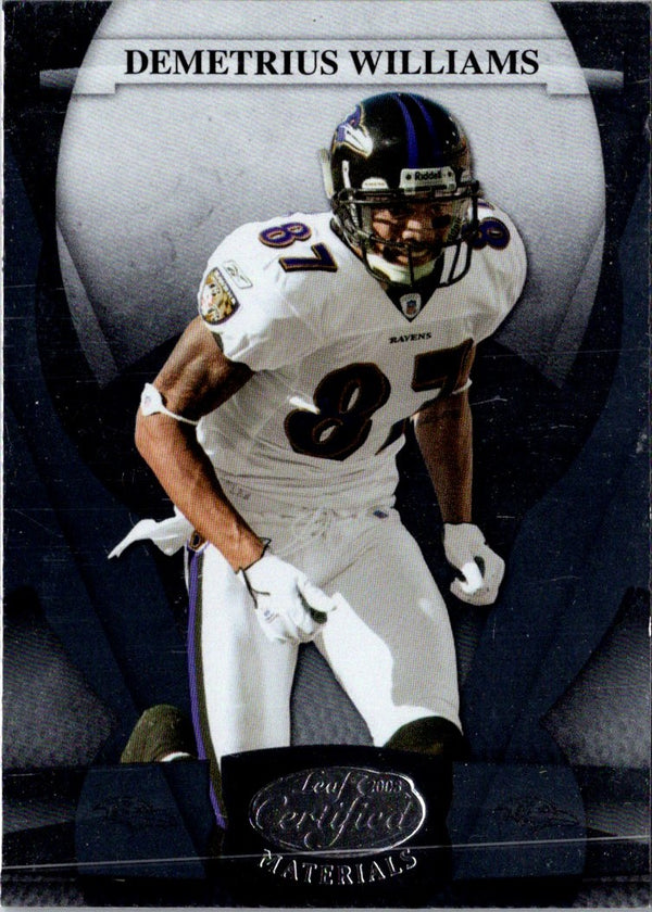 2008 Leaf Certified Materials Demetrius Williams #12