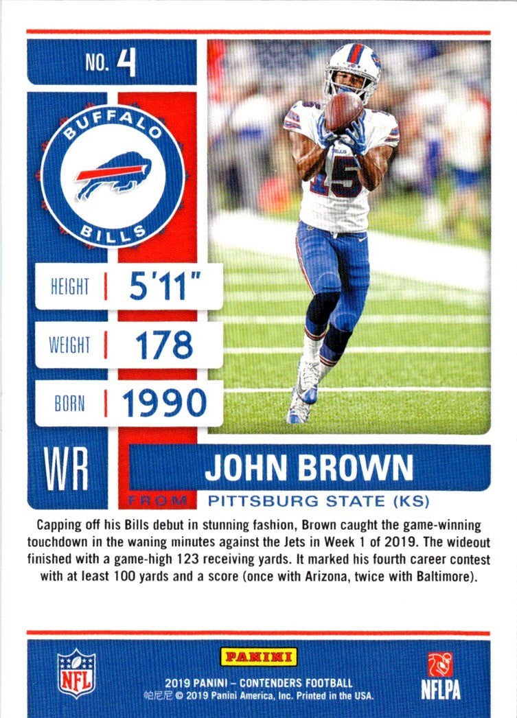 2019 Panini John Brown