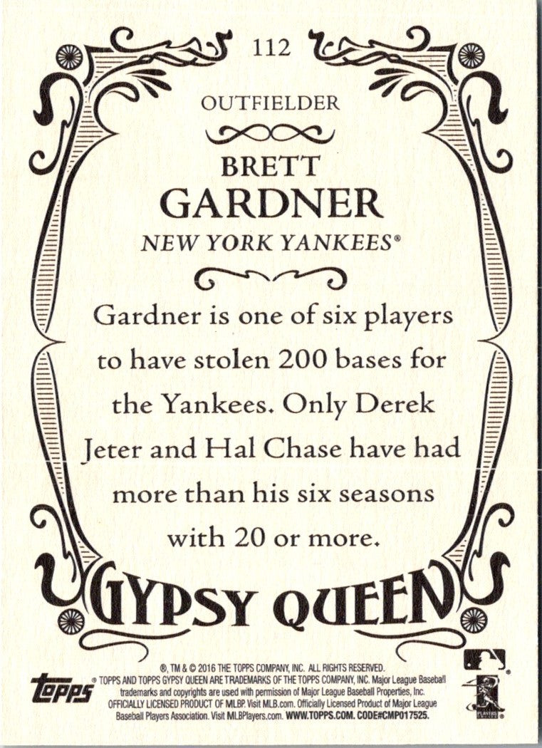 2016 Topps Gypsy Queen Brett Gardner