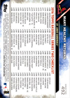 2016 Topps Many Healthy Returns #492