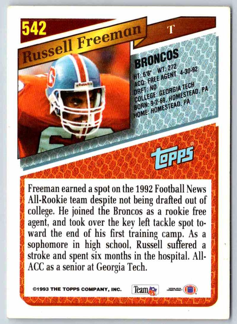 1993 Topps Russell Freeman