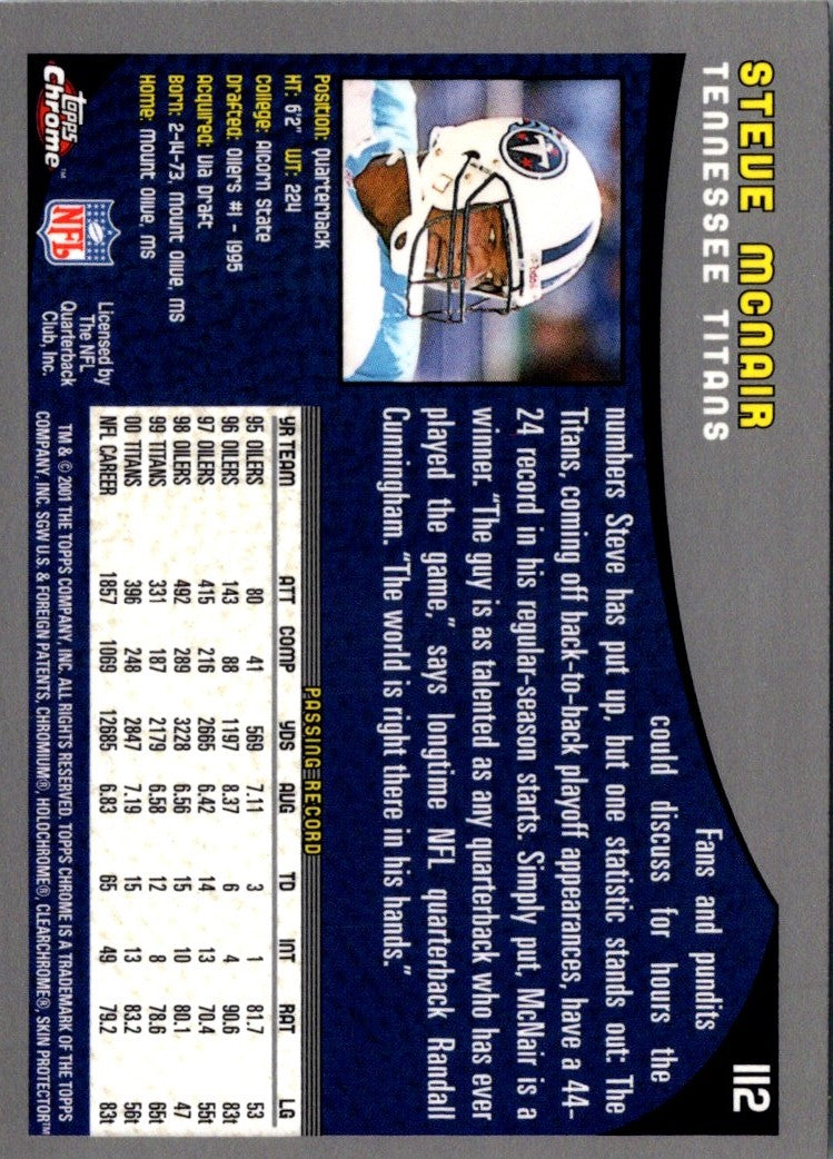 2001 Topps Debut Steve McNair