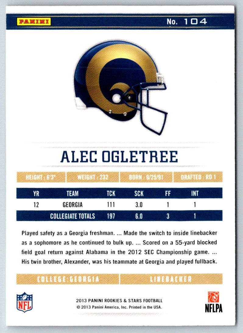 2013 Panini Rookies & Stars Alec Ogletree