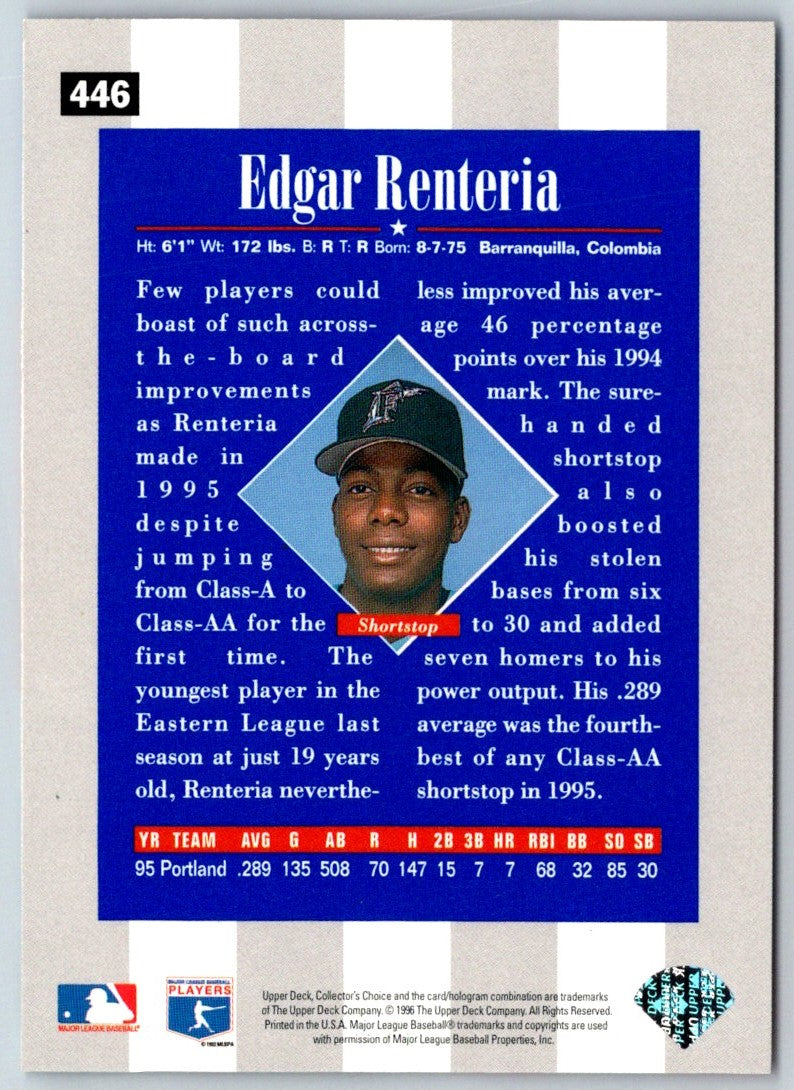 1996 Collector's Choice Edgar Renteria