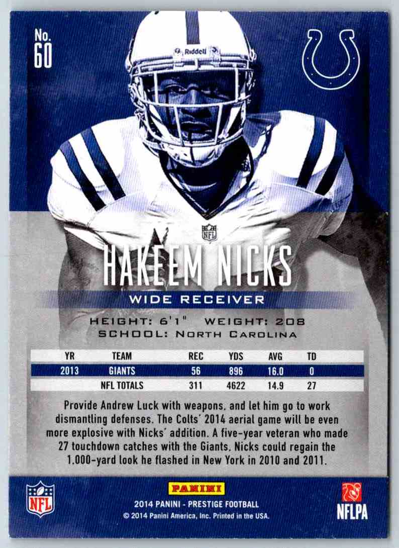 2014 Prestige Hakeem Nicks