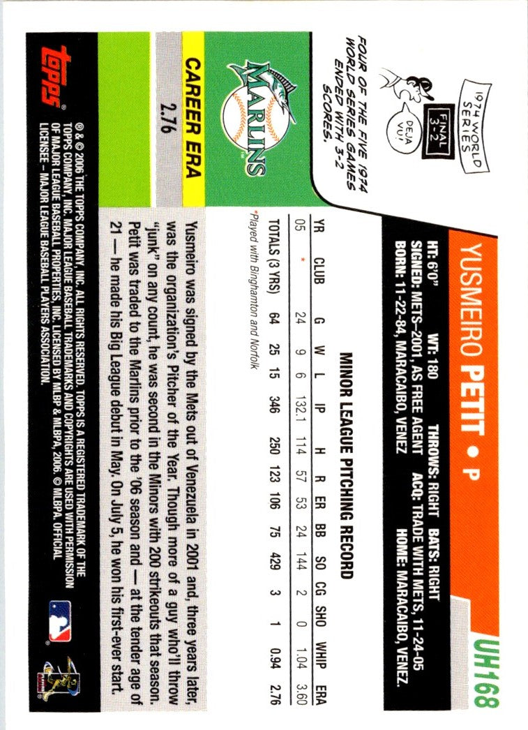 2006 Topps Updates & Highlights Yusmeiro Petit
