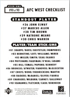 1995 Collector's Choice Update Stick-Ums Seattle Seahawks/Simon Fletcher/Keith Cash/Eugene Robinson #90