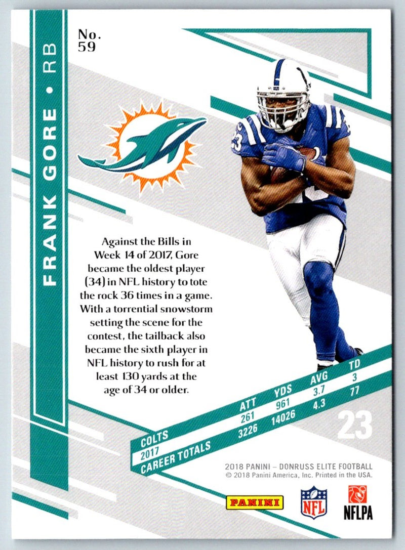 2018 Donruss Elite Frank Gore