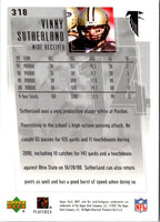 2001 Upper Deck MVP Vinny Sutherland #318 Rookie