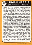 1968 Topps Lum Harris