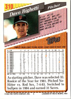 1993 Topps Gold Dave Righetti #310
