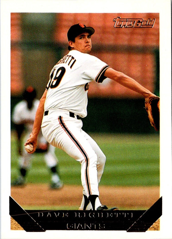 1993 Topps Gold Dave Righetti #310