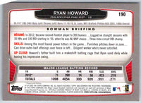 2013 Bowman Ryan Howard #190