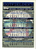 1996 Topps Michael Coleman/Jacob Cruz/Richard Hidalgo/Charles Peterson #438 Rookie