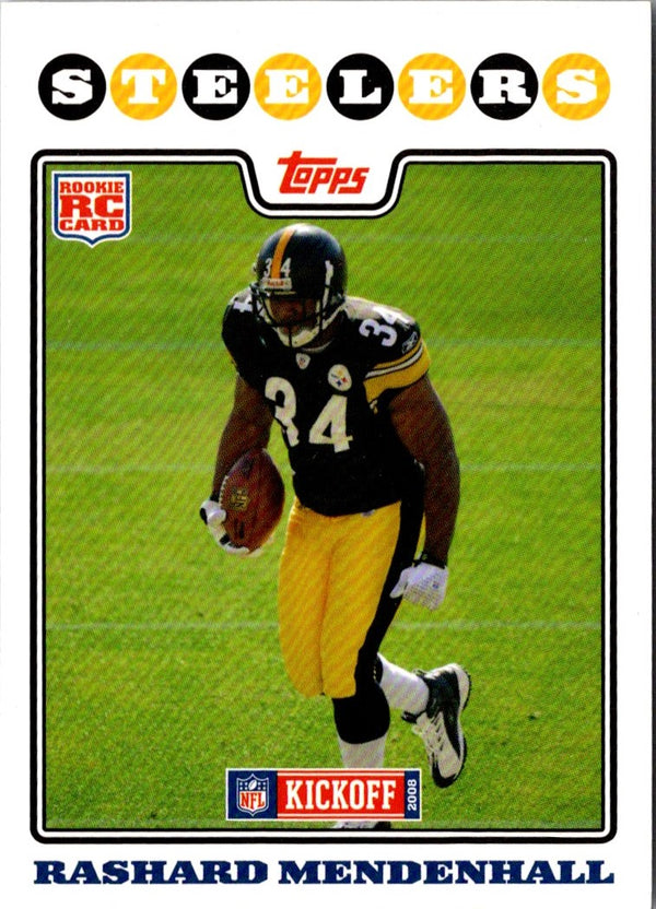 2008 Topps Kickoff Rashard Mendenhall #179 Rookie