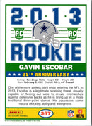 2013 Panini Crown Royale Heirs to the Throne Combos Materials Gavin Escobar