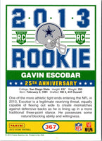 2013 Panini Crown Royale Heirs to the Throne Combos Materials Gavin Escobar #2 /299