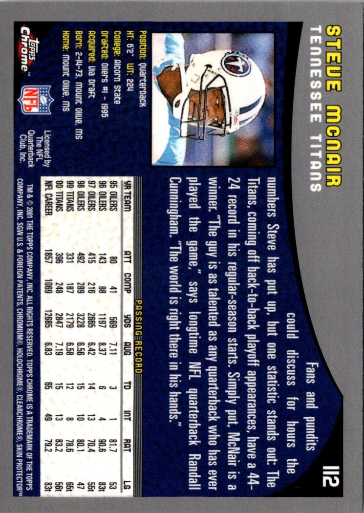 2001 Topps Chrome Steve McNair