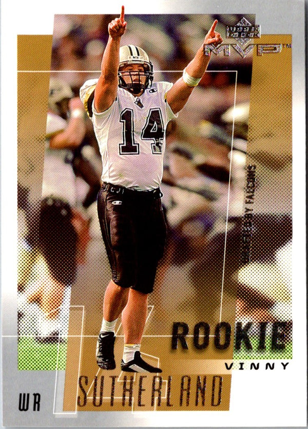 2001 Upper Deck MVP Vinny Sutherland #318 Rookie