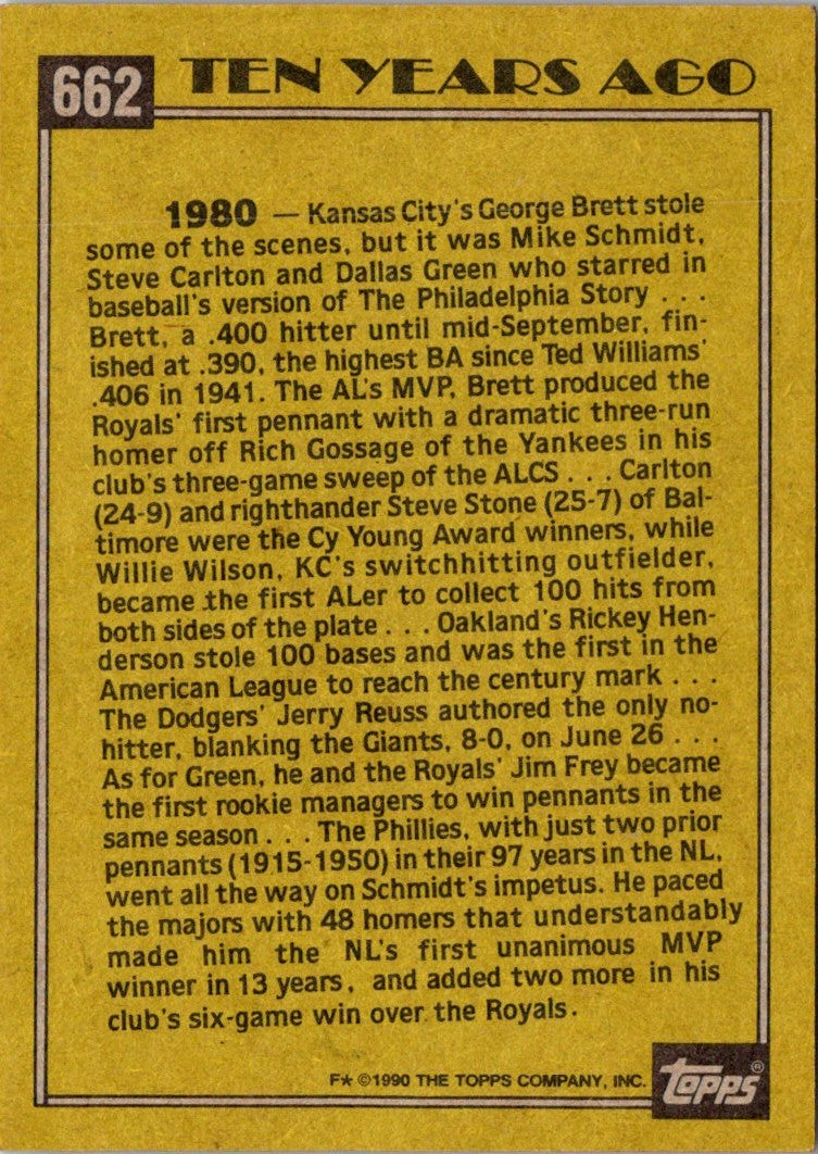 1990 Topps Mike Schmidt