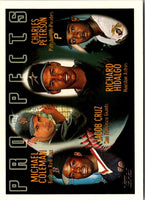 1996 Topps Michael Coleman/Jacob Cruz/Richard Hidalgo/Charles Peterson #438 Rookie
